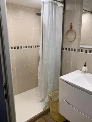 Salle de bains dans l'établissement Au bout du pont