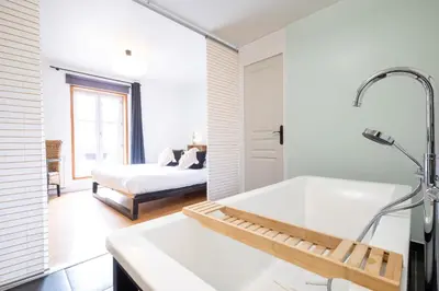 Un ou plusieurs lits dans un hébergement de l'établissement A l'Ombre d'Azay - Demeure d'Hôtes - GuestHouse