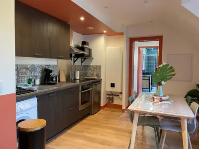 Cuisine ou kitchenette dans l'établissement Gîte au pied du château de Chaumont-Sur-Loire, Chambord et Amboise