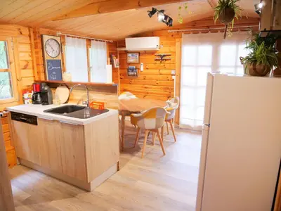Cuisine ou kitchenette dans l'établissement Cottage avec piscine au cœur du Saumur Champigny