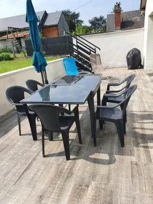 Balcon ou terrasse dans l'établissement Joli appartement avec vue sur la Loire
