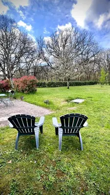 Jardin de l'établissement Longère 2 pers au coeur de la Touraine