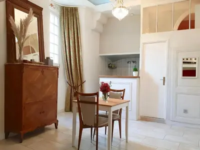Cuisine ou kitchenette dans l'établissement En plein Coeur : charmant gite centre Amboise