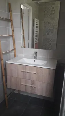 Salle de bains dans l'établissement Chez Sally et Mario
