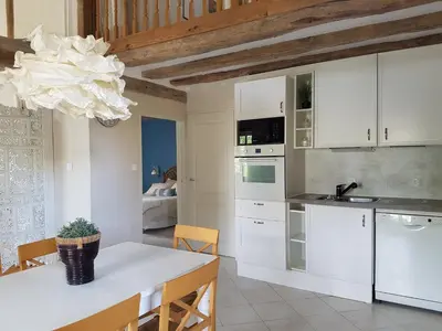 Cuisine ou kitchenette dans l'établissement La Grange des 7 Tilleuls
