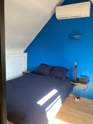 Un ou plusieurs lits dans un hébergement de l'établissement Residence Labrège T2Duplex Spa Piscine