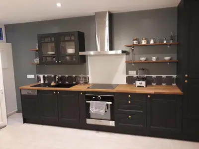 Cuisine ou kitchenette dans l'établissement Les ROSEAUX A la Campagne au centre des chateaux de la Loire