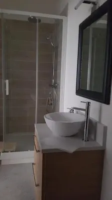 Salle de bains dans l'établissement Les 7 Tilleuls - Chambres d'hôtes