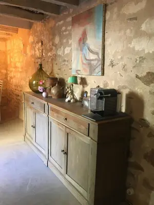 Cuisine ou kitchenette dans l'établissement maison bohème