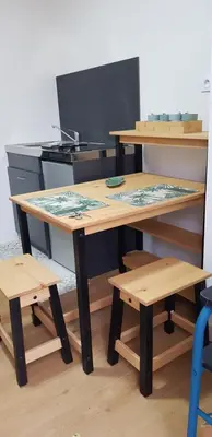 Cuisine ou kitchenette dans l'établissement At home