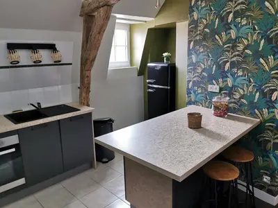 Cuisine ou kitchenette dans l'établissement Le Gatsby - Duplex art déco au coeur de Blois