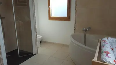 Salle de bains dans l'établissement Gite entre Loire, châteaux et Sologne