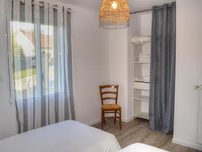 Un ou plusieurs lits dans un hébergement de l'établissement Gîte Confortable avec Jardin Privatif à Proximité des Châteaux de la Loire et Zoo de Beauval - FR-1-381-512