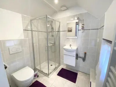 Salle de bains dans l'établissement GITE AU BIEN AITRE