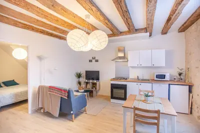 Cuisine ou kitchenette dans l'établissement LE LÉONARD Échappée Amboisienne avec sauna partagé