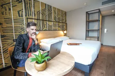 Un ou plusieurs lits dans un hébergement de l'établissement Ibis Tours Centre Giraudeau