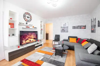 Coin salon dans l'établissement T2 proche gare, à deux pas de la Place Velpeau