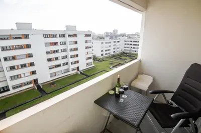 Balcon ou terrasse dans l'établissement T2 proche gare, à deux pas de la Place Velpeau