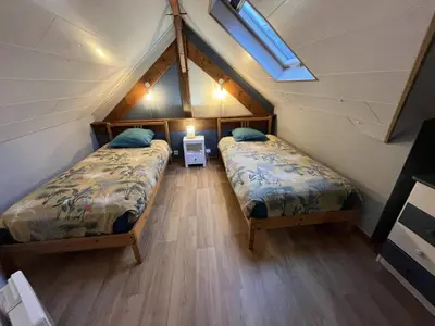 Un ou plusieurs lits dans un hébergement de l'établissement Les Gîtes de La Pellerie - 2 piscines intérieur & extérieur - Touraine - 3 gîtes - familial, calme, campagne