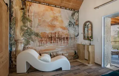 Coin salon dans l'établissement Le Hameau de la Closerie