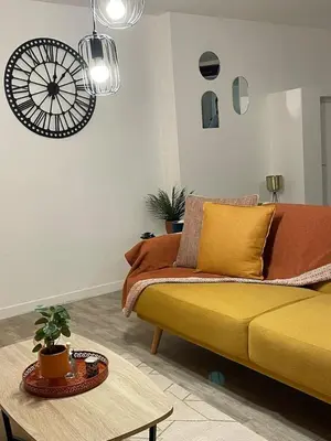 Coin salon dans l'établissement Comme un Air de Provence à Blois