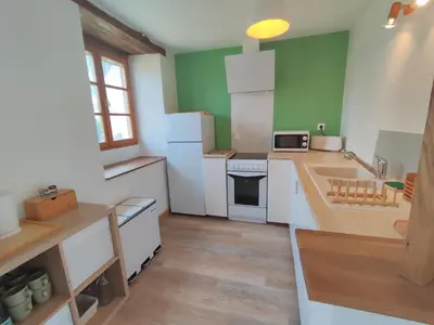 Cuisine ou kitchenette dans l'établissement Gîte de la Courtaudière