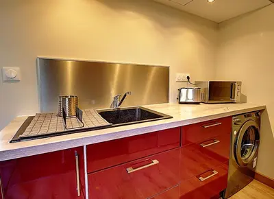 Cuisine ou kitchenette dans l'établissement Gîte de la Courtaudière