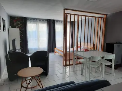 Coin salon dans l'établissement Entre Zoo et Châteaux de la Loire