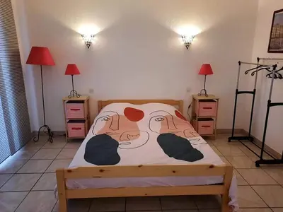 Un ou plusieurs lits dans un hébergement de l'établissement Agréable maison entre Zoo et Châteaux
