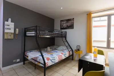 Un ou plusieurs lits dans un hébergement de l'établissement L'appart K-psule - Design, tout confort, centre-ville, 3 pers