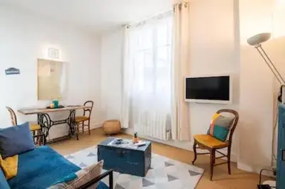Télévision ou salle de divertissement dans l'établissement «AU VINCI BLEU» Cosy - Centre-ville Amboise