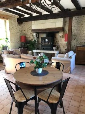 Coin salon dans l'établissement Cottage du vigneron