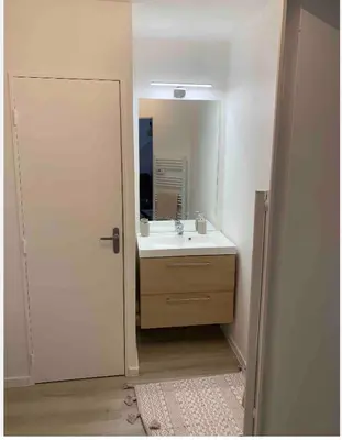 Salle de bains dans l'établissement Cocon à TRELAZE