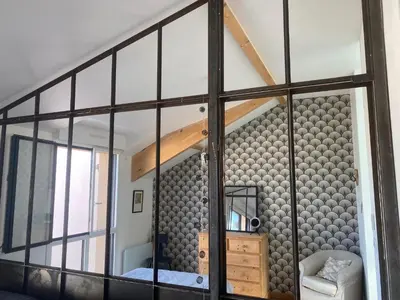 Un ou plusieurs lits dans un hébergement de l'établissement Loft avec terrasse pour 4 pers à 3km du circuit avec garage au calme