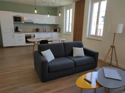 Cuisine ou kitchenette dans l'établissement duplex appartement 70m2 atypique au cœur du Mans