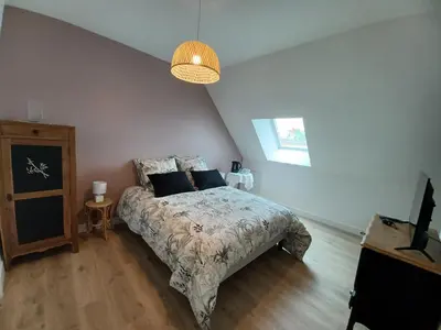 Un ou plusieurs lits dans un hébergement de l'établissement Rêve de Loire chambres d'hôtes au calme au pied des châteaux de la Loire