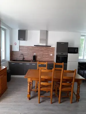 Cuisine ou kitchenette dans l'établissement 5km de beauval, gîte l'étoile des châteaux