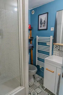 Salle de bains dans l'établissement L'Appart'Mans -charmant-studio-centre ville-2 pers