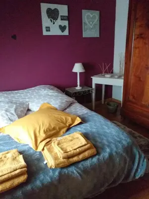 Un ou plusieurs lits dans un hébergement de l'établissement Chambres d'hôtes, 