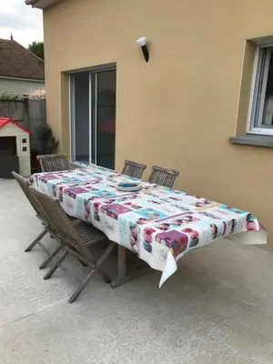 Balcon ou terrasse dans l'établissement Chambre , 1 lit double et 1 lit simple