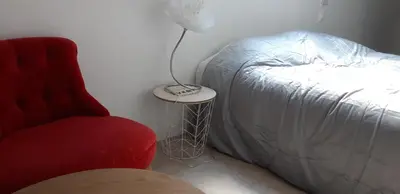 Un ou plusieurs lits dans un hébergement de l'établissement Triplex tout confort, plein centre ville Bauge en Anjou