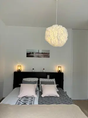 Un ou plusieurs lits dans un hébergement de l'établissement Appartement calme,lumineux ,hyper centre TOURS