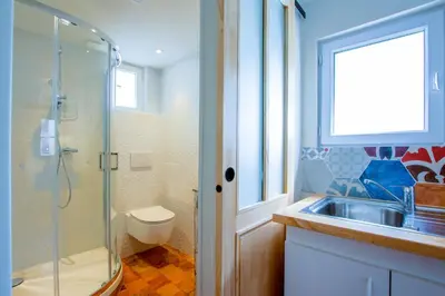 Salle de bains dans l'établissement La Bohal' Loire