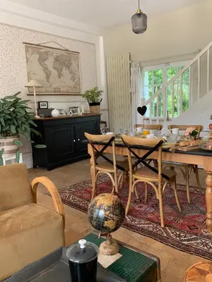 Cuisine ou kitchenette dans l'établissement La Grenouillère - Chambre d'hôtes de charme