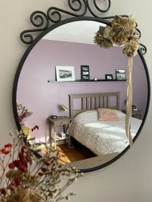 Un ou plusieurs lits dans un hébergement de l'établissement Les chambres de l'atelier