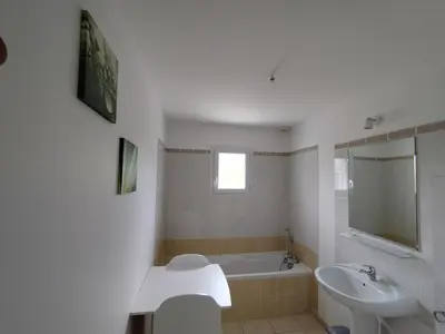 Salle de bains dans l'établissement Gîte - Zot Kaz