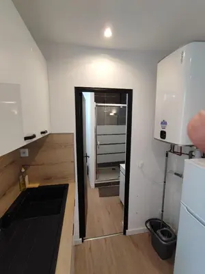 Cuisine ou kitchenette dans l'établissement Alsace N°2