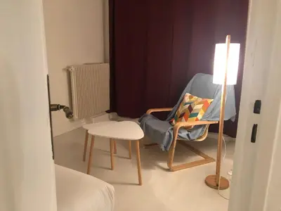 Coin salon dans l'établissement T2 lumineux vue sur Cher, 8mn Gare & centre