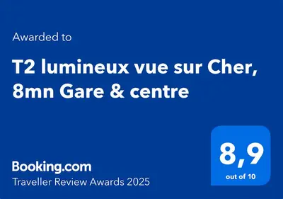 Certificat, récompense, panneau ou autre document affiché dans l'établissement T2 lumineux vue sur Cher, 8mn Gare & centre