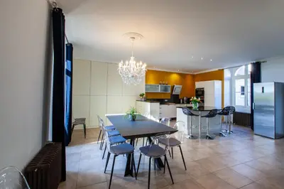 Cuisine ou kitchenette dans l'établissement Confidences Escale à Brissac